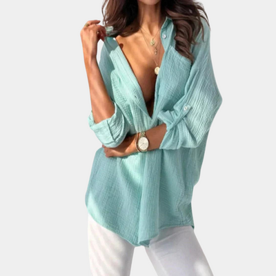 Sommerbluse mit Knöpfen für Damen