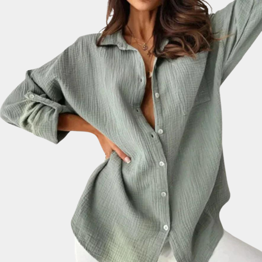 Sommerbluse mit Knöpfen für Damen