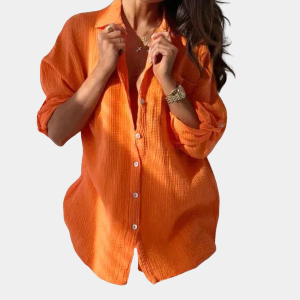 Sommerbluse mit Knöpfen für Damen