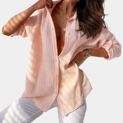 Sommerbluse mit Knöpfen für Damen