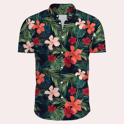 Hawaiihemd mit Knöpfen für Herren