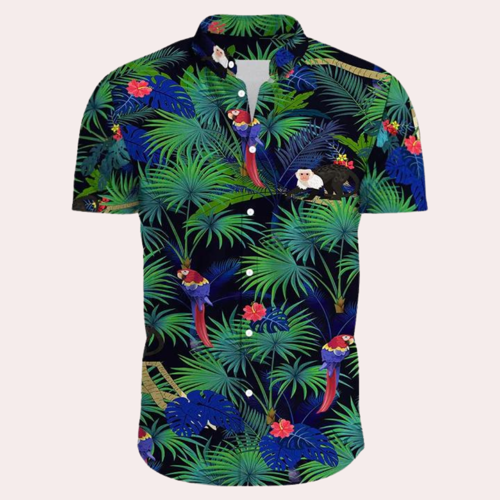Hawaiihemd mit Knöpfen für Herren