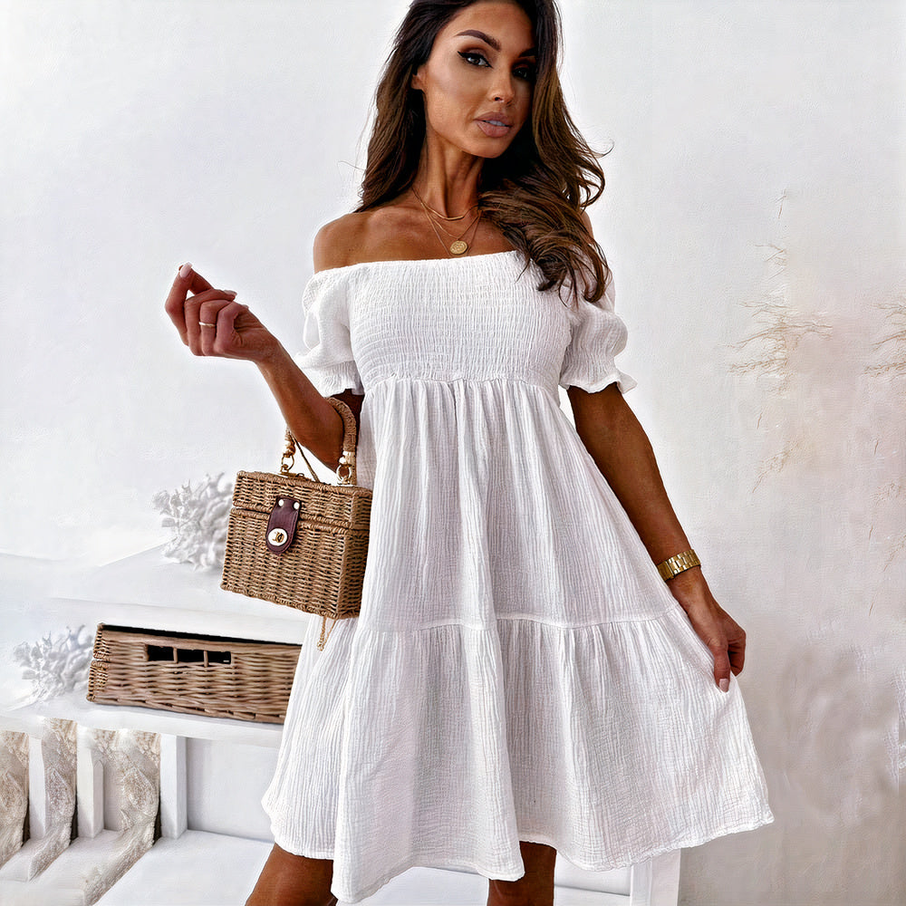 Schulterfreies Sommerkleid für Damen