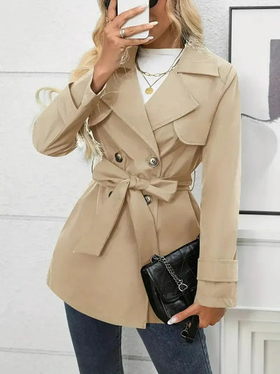 Damen-Trenchcoat mit doppelreihiger Knopfleiste
