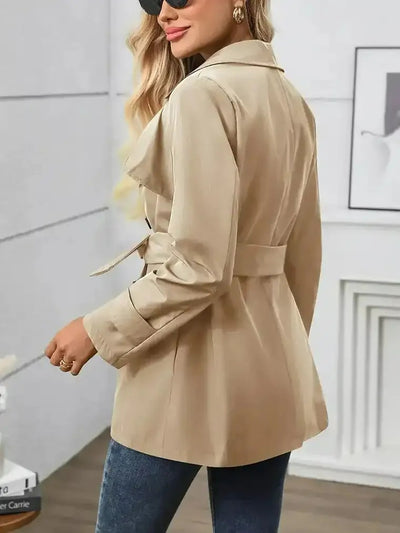 Damen-Trenchcoat mit doppelreihiger Knopfleiste