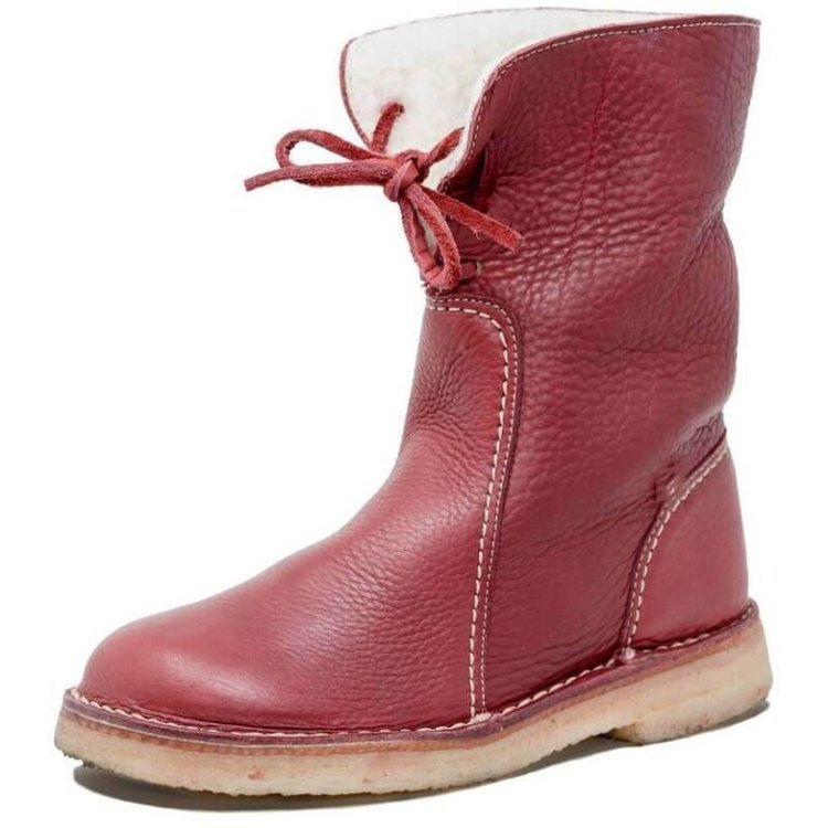 Damen Mittlerer Winterstiefel Wadenhöhe mit Warmem Futter