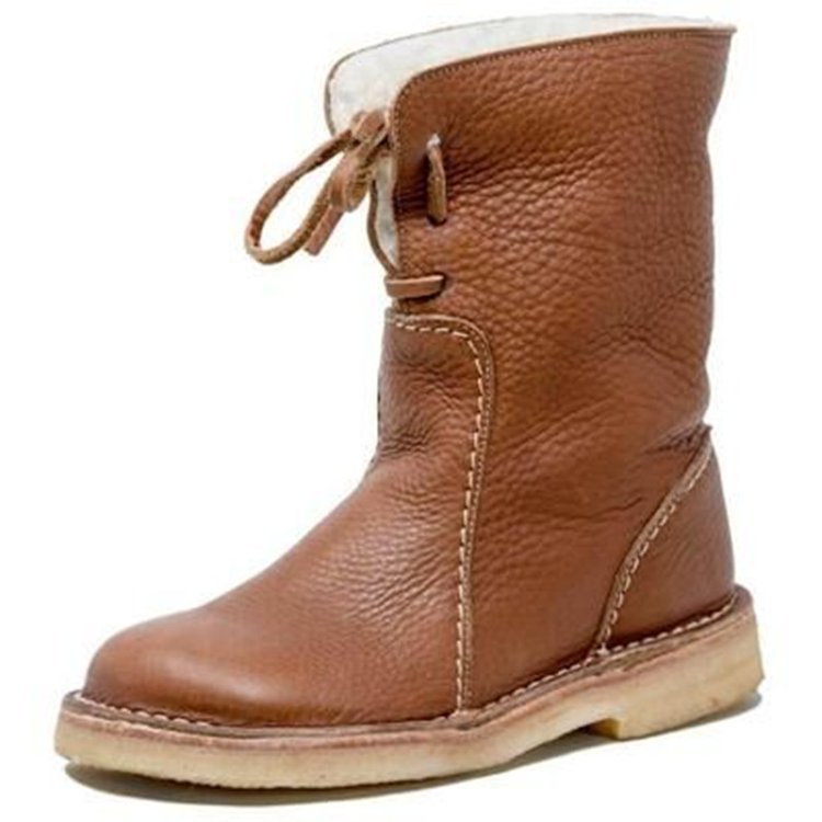 Damen Mittlerer Winterstiefel Wadenhöhe mit Warmem Futter