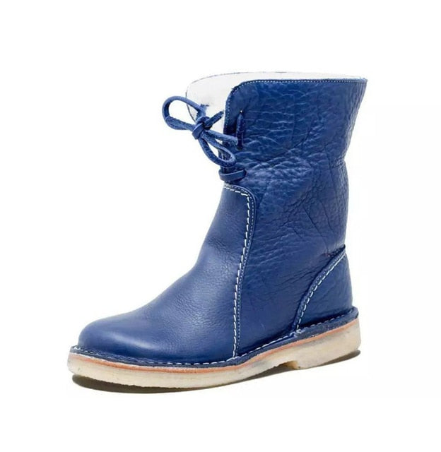 Damen Mittlerer Winterstiefel Wadenhöhe mit Warmem Futter
