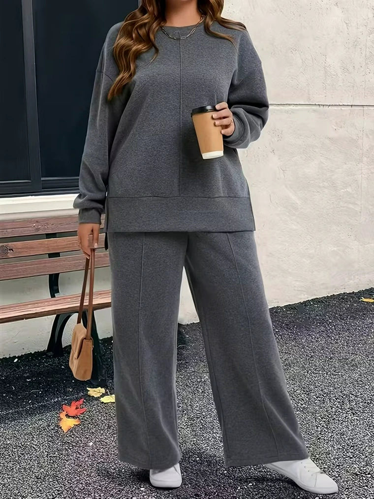 Damen Oversize-Zweiteiler mit Pullover und Hose