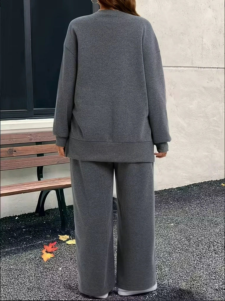 Damen Oversize-Zweiteiler mit Pullover und Hose