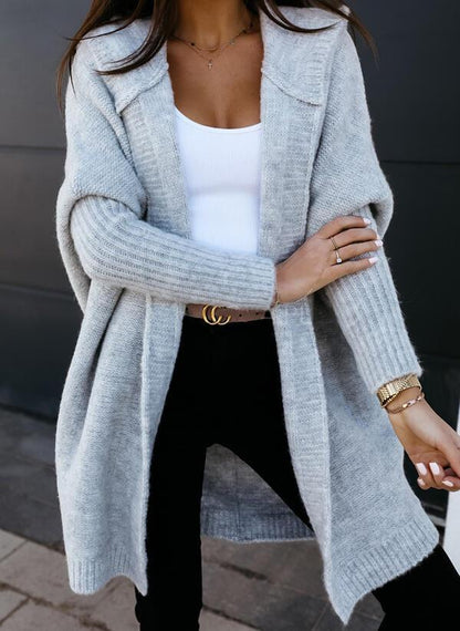 Damen Strick-Cardigan mit Kapuze