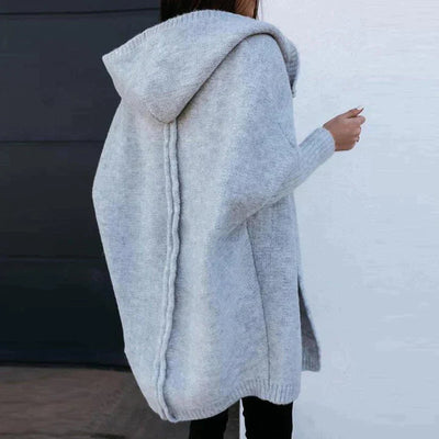 Damen Strick-Cardigan mit Kapuze