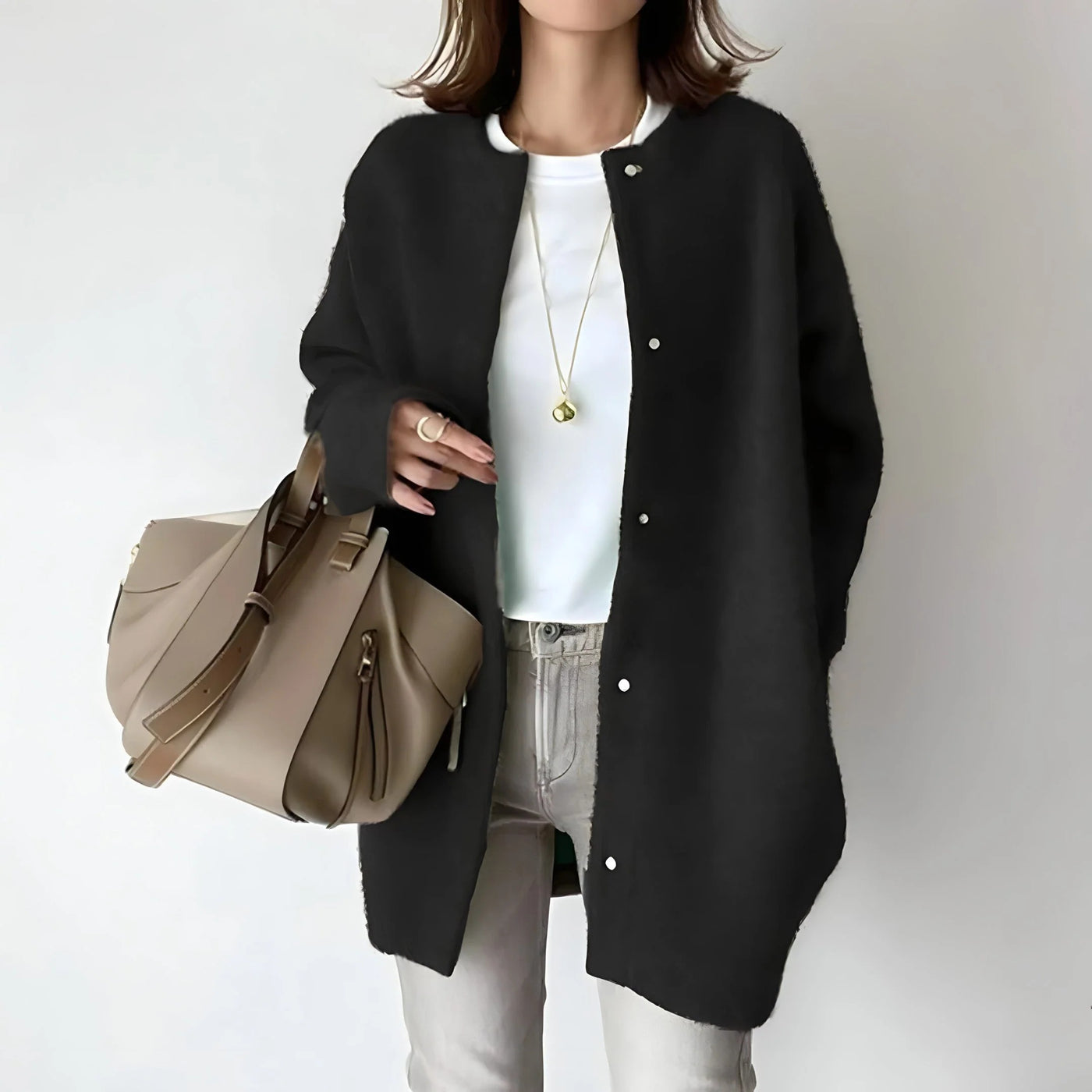 Damen Strickjacke in mittlerer Länge