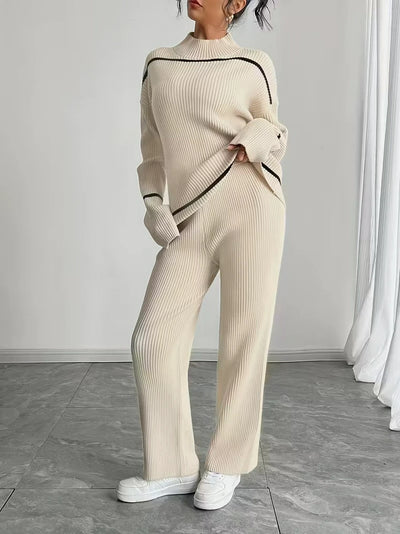 Damen Strickset mit Pullover und Hose