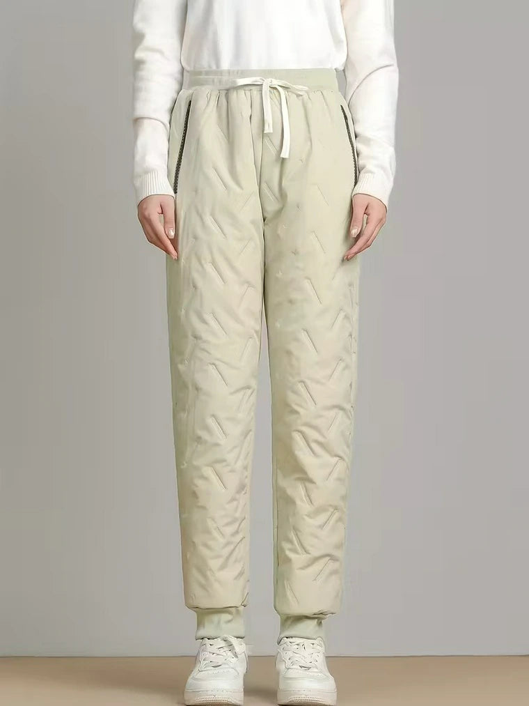 Damen Winterhose mit Kordelzug und Hoher Taille