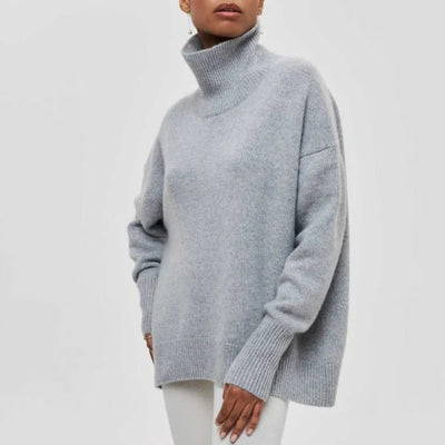 Damengestrickter Rollkragenpullover