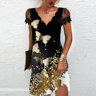 Kurzärmeliges Kleid für Damen