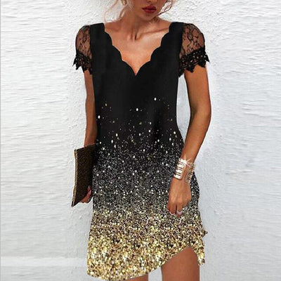 Kurzärmeliges Kleid für Damen