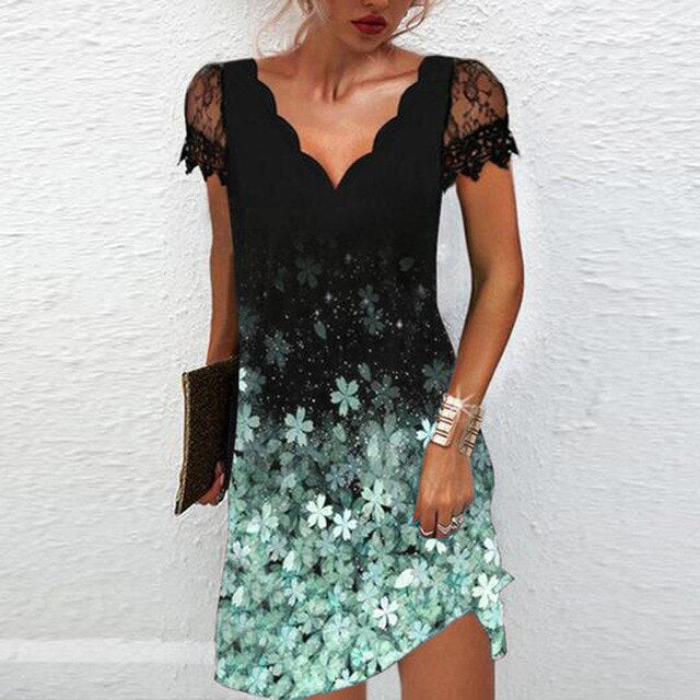 Kurzärmeliges Kleid für Damen