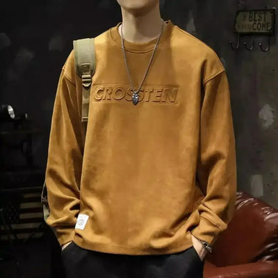 Herren-Rundhals-Pullover mit Aufdruck