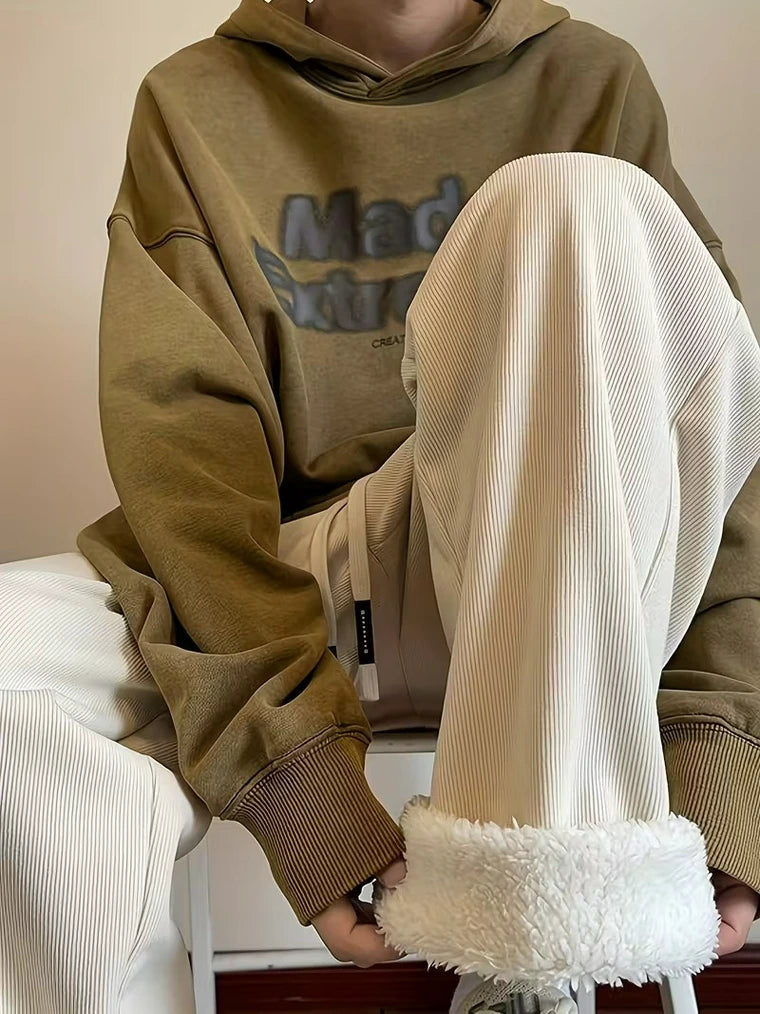 Herren Cord-Sweathosen mit Kordelzug