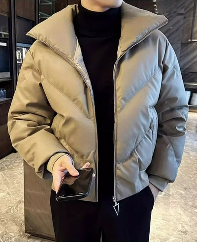 Herren Gesteppte Winterjacke mit Reißverschluss