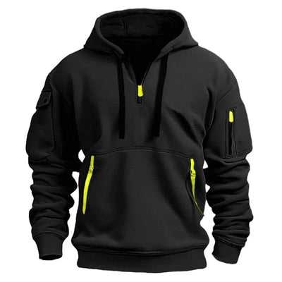Herren Hoodie mit Teilreißverschluss