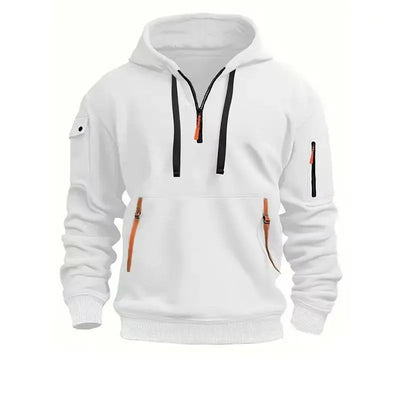 Herren Hoodie mit Teilreißverschluss