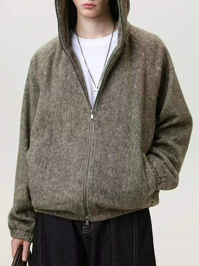 Herren Kapuzenjacke mit Reißverschluss und Taschen