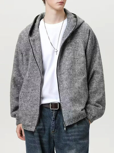 Herren Kapuzenjacke mit Reißverschluss und Taschen