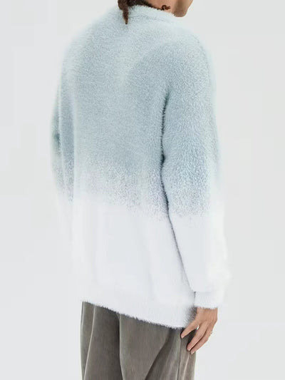 Herren Ombre-Pullover Mit Rundhalsausschnitt