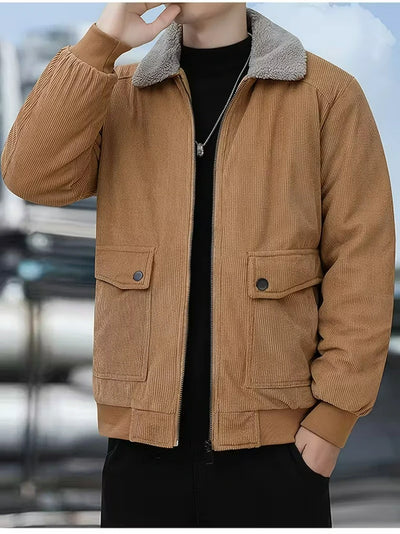 Herren Reißverschluss Jacke mit Mehreren Taschen