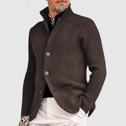 Herren Strick-Cardigan mit Knöpfen und Taschen