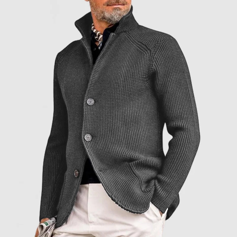 Herren Strick-Cardigan mit Knöpfen und Taschen
