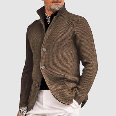 Herren Strick-Cardigan mit Knöpfen und Taschen