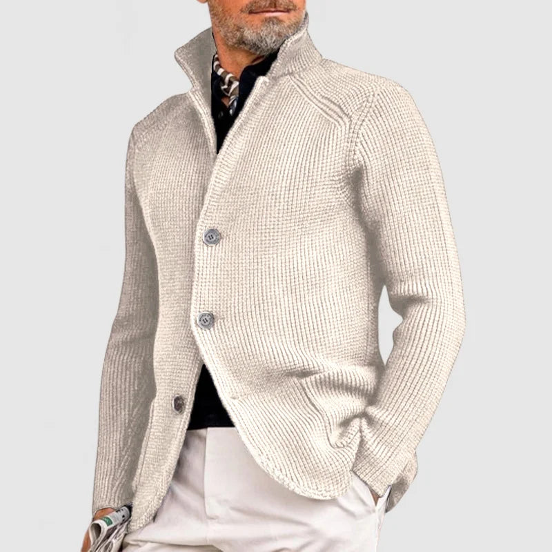 Herren Strick-Cardigan mit Knöpfen und Taschen