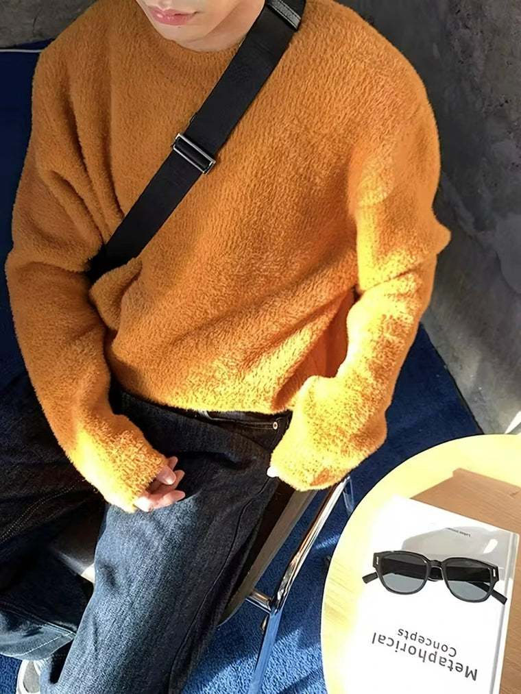 Herren Strickpullover mit Rundhalsausschnitt