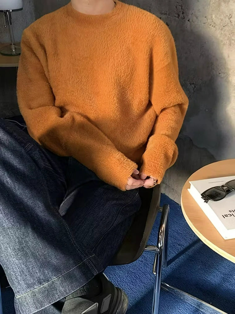 Herren Strickpullover mit Rundhalsausschnitt