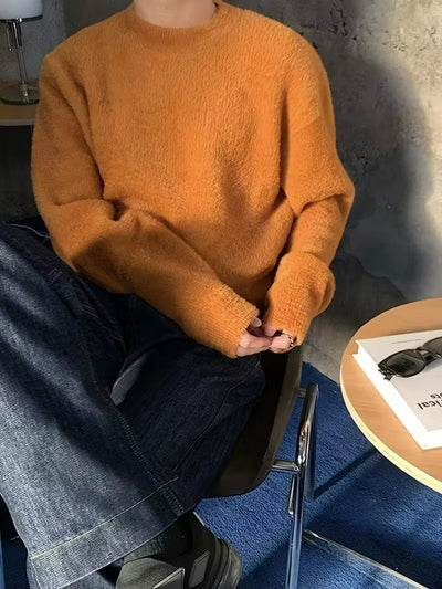 Herren Strickpullover mit Rundhalsausschnitt