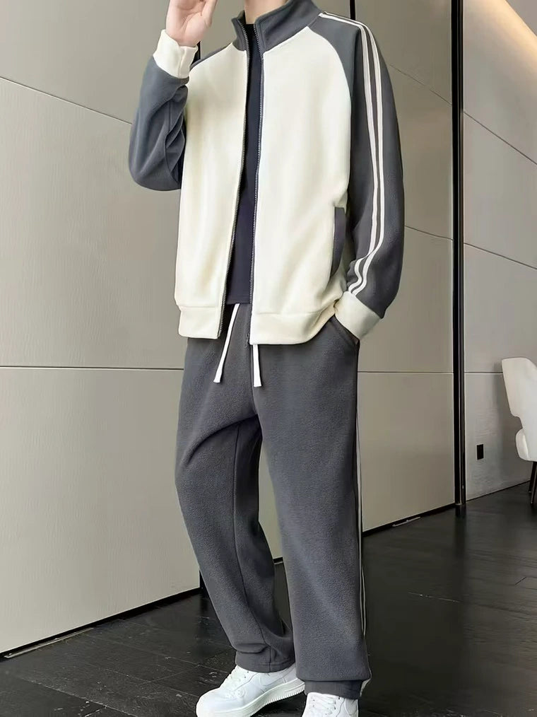 Herren Trainingsanzug mit Jacke mit Reißverschluss und Jogginghose