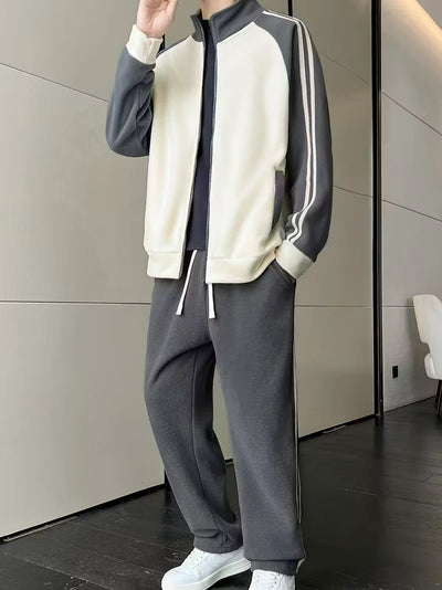 Herren Trainingsanzug mit Jacke mit Reißverschluss und Jogginghose