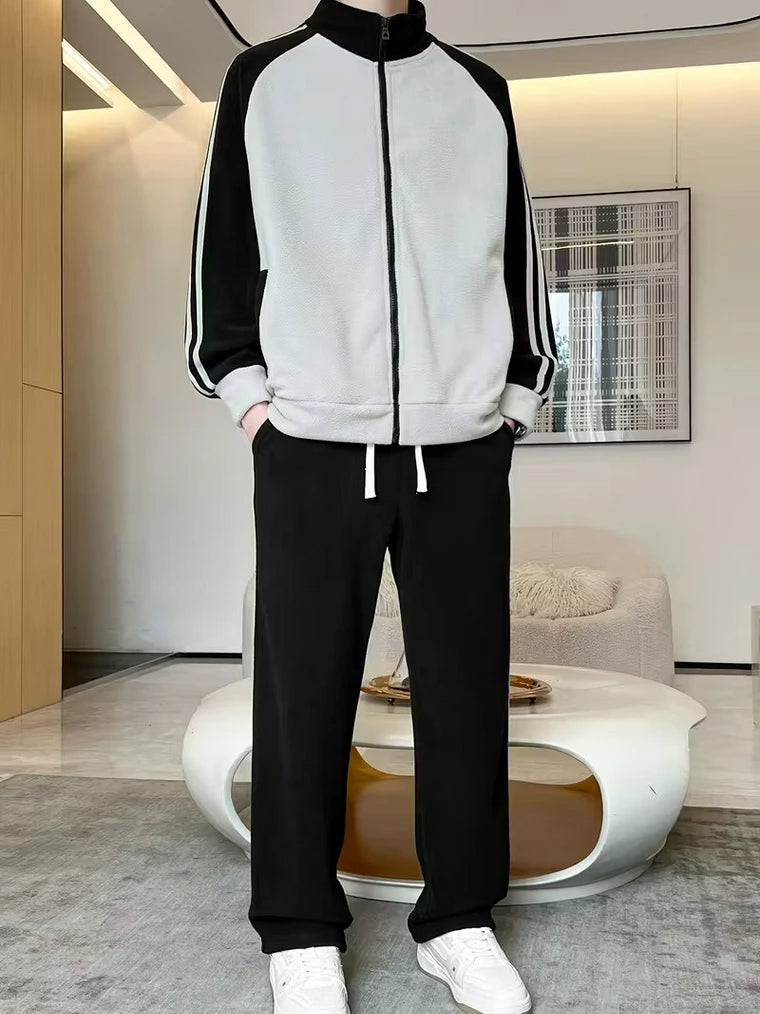 Herren Trainingsanzug mit Jacke mit Reißverschluss und Jogginghose