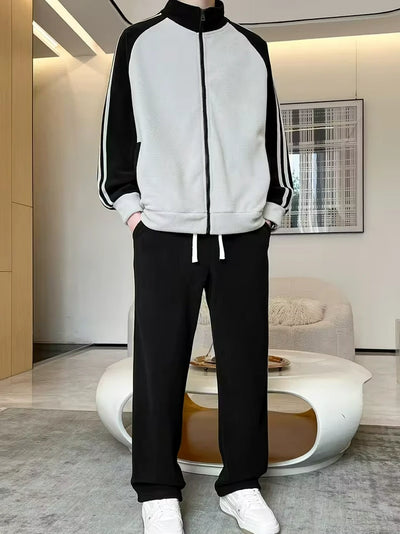 Herren Trainingsanzug mit Jacke mit Reißverschluss und Jogginghose