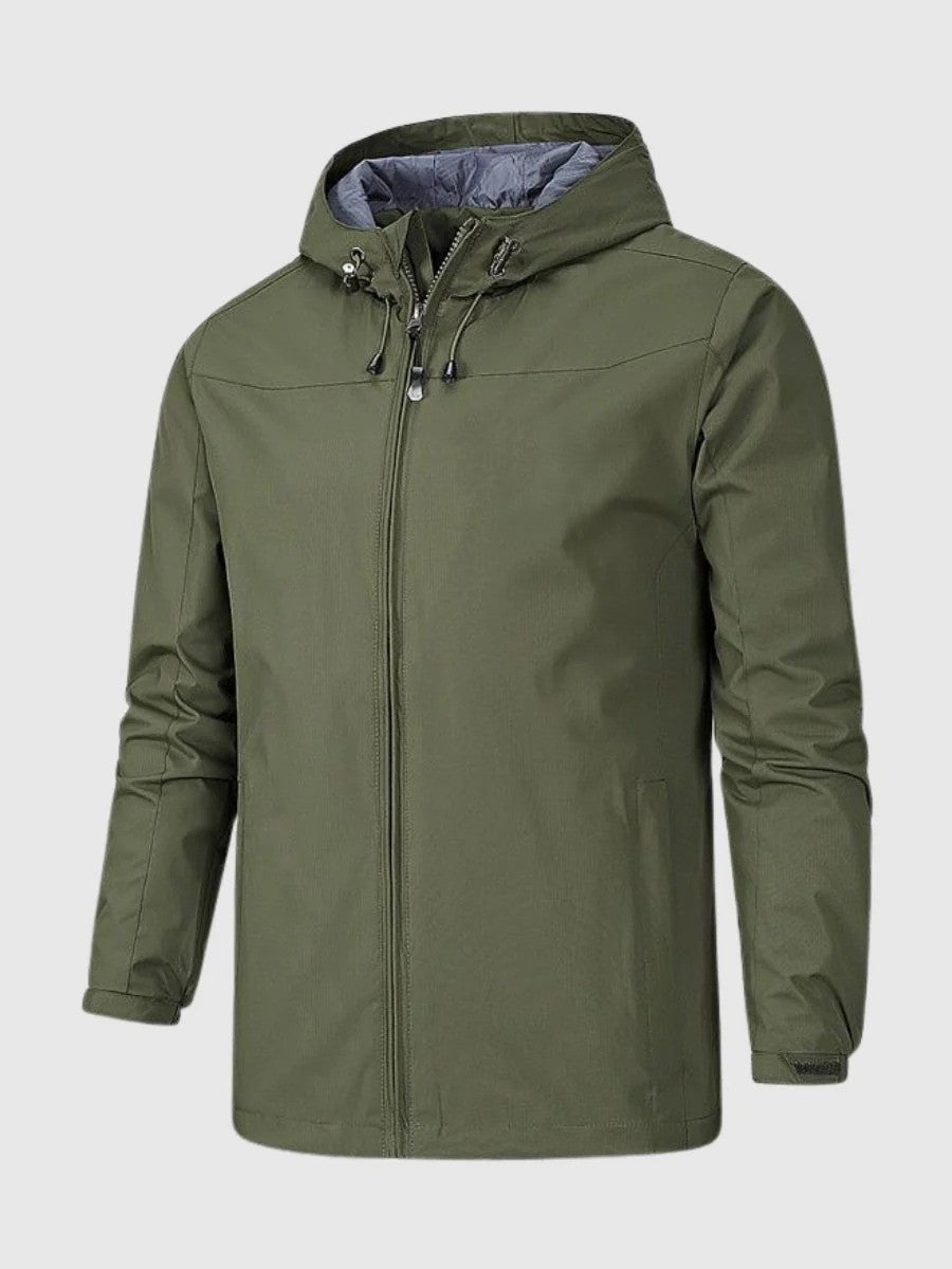 Herrenjacke mit Kapuze und Reißverschluss
