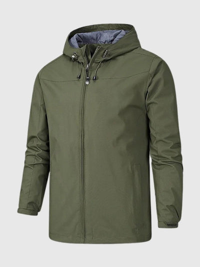 Herrenjacke mit Kapuze und Reißverschluss