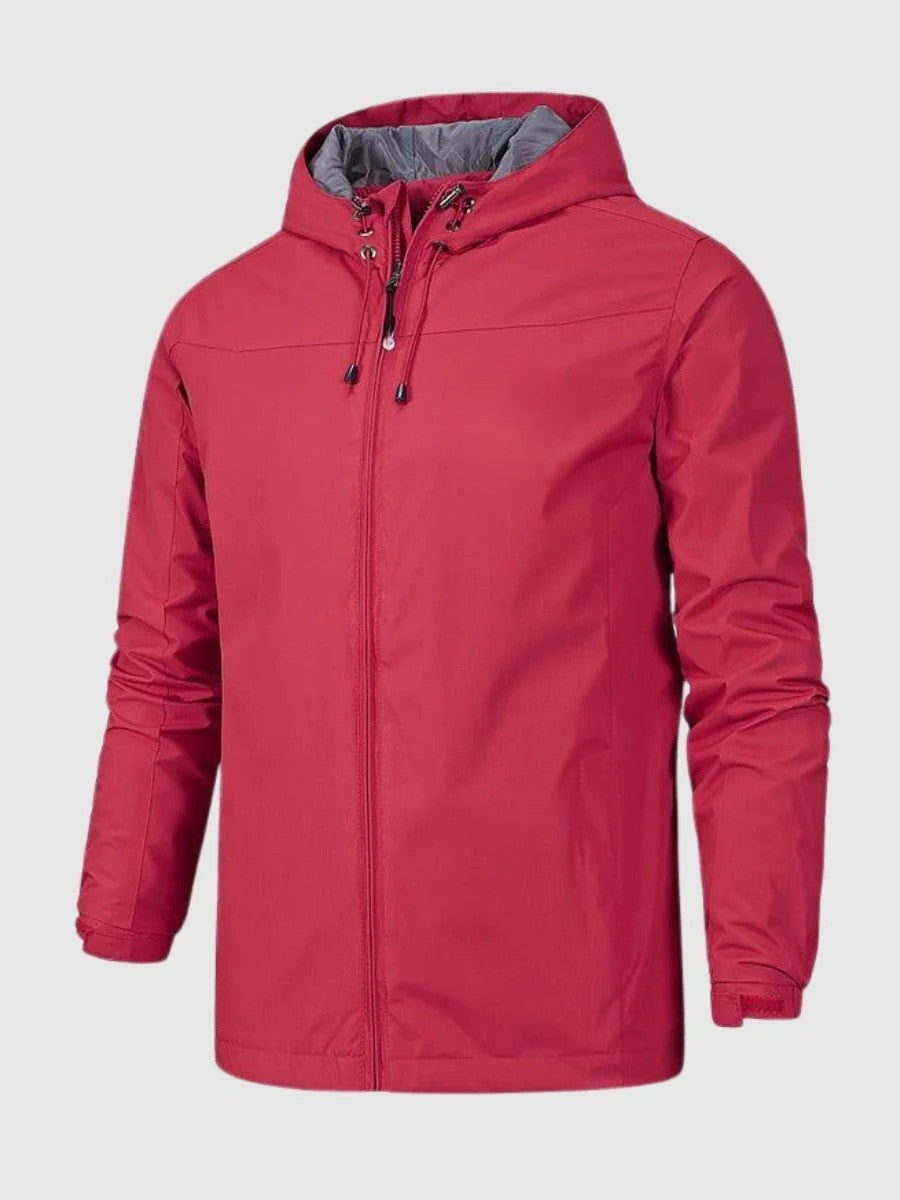 Herrenjacke mit Kapuze und Reißverschluss
