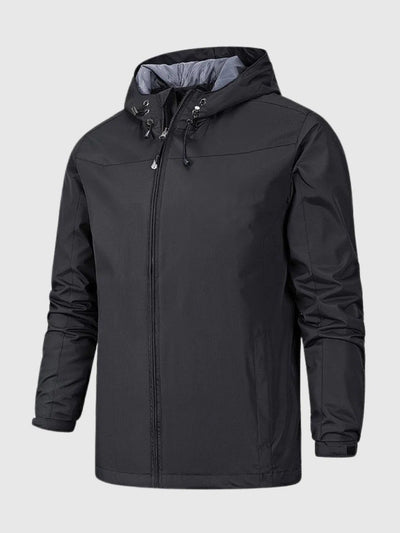 Herrenjacke mit Kapuze und Reißverschluss