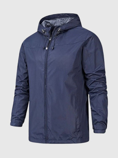 Herrenjacke mit Kapuze und Reißverschluss