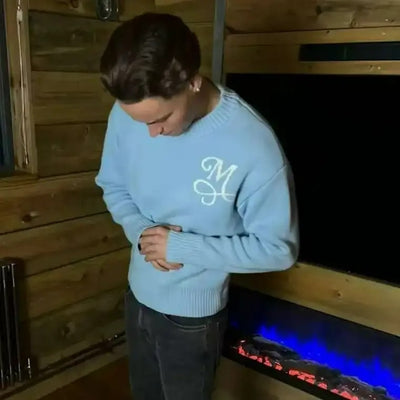 Herren-Pullover mit Stickerei-Letters