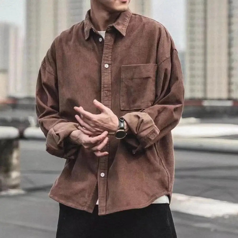 Kordjacke mit Knöpfen für Herren
